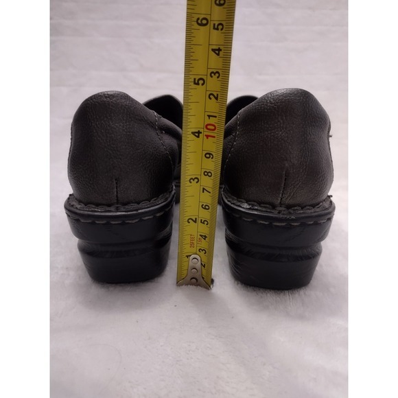 BOC By Born Women's Leather Comfort Clogs Nursing Career Metallic Grey Sz8 - Picture 2 of 10